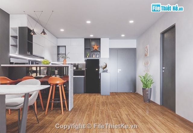 sketchup nội thất căn hộ,căn hộ chung cư,nội thất chung cư,sketchup nội thất,File sketchup căn hộ chung cư